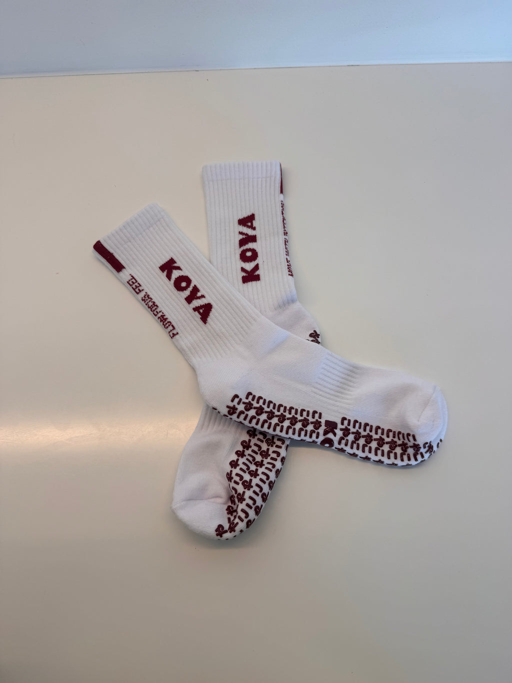 White / Burgundy Logo