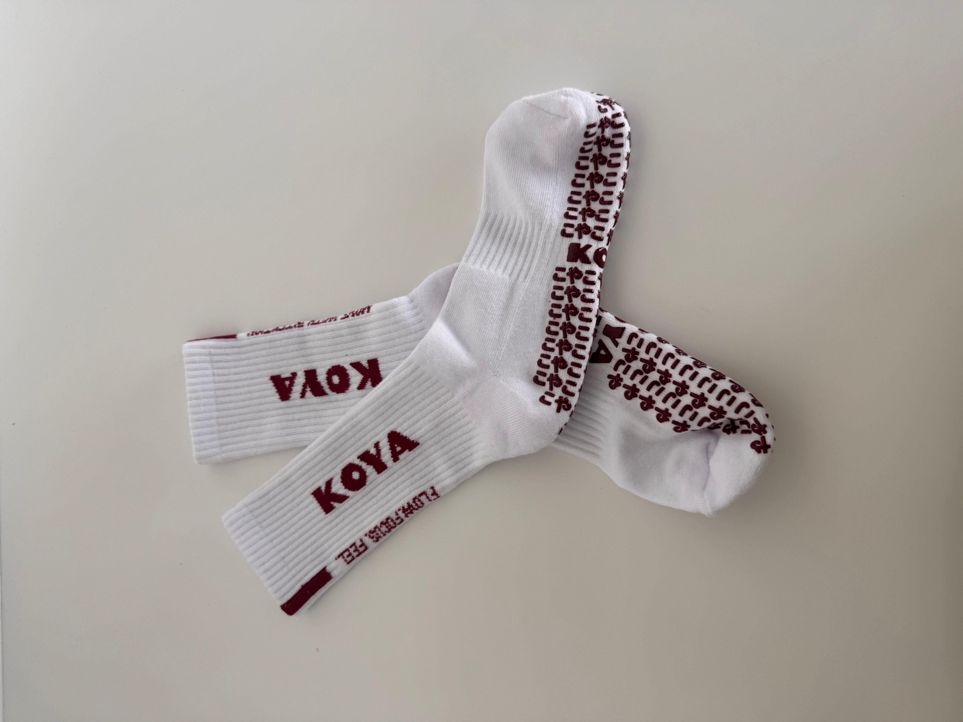 White / Burgundy Logo