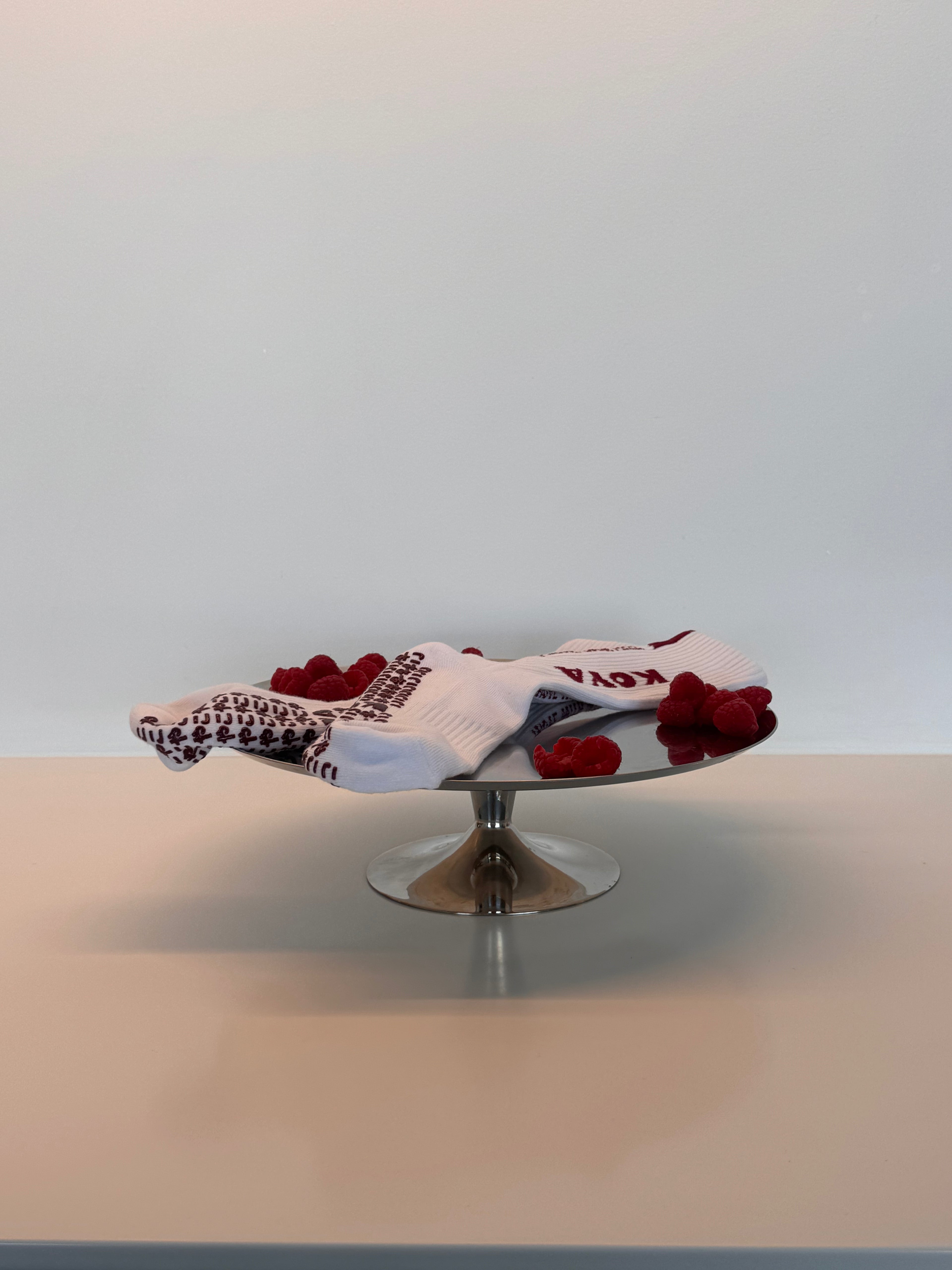 White / Burgundy Logo