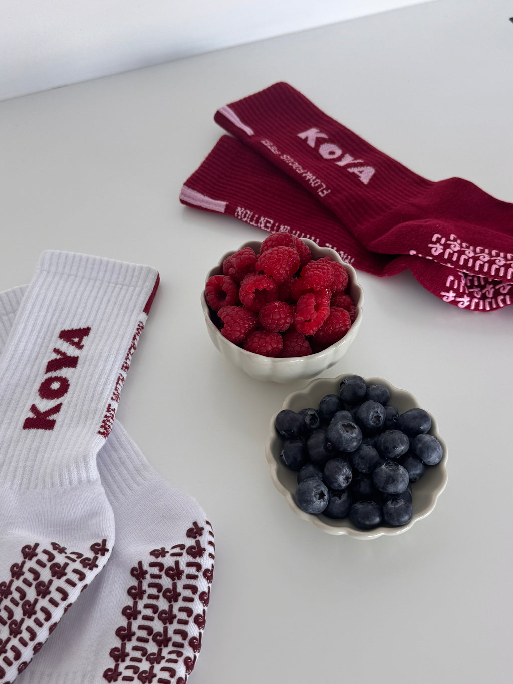 White / Burgundy Logo