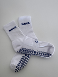 Low Cut - White / Royal Blue logo