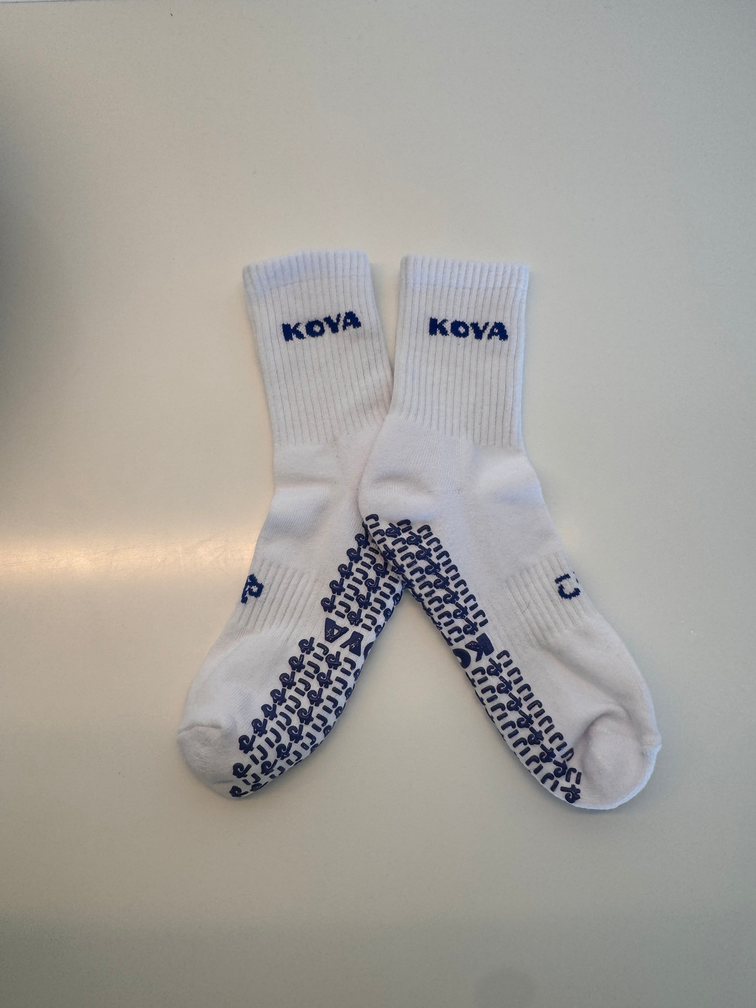 Low Cut - White / Royal Blue logo