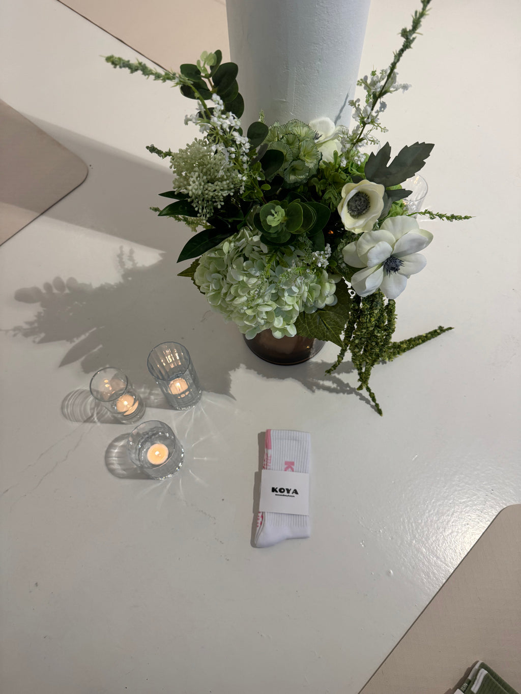 White/Pink reformer grip socks