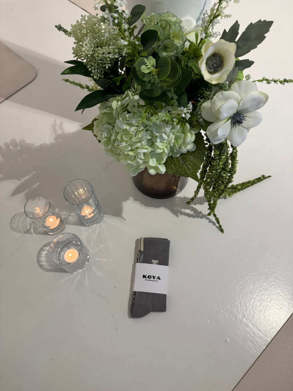 Grey/Beige reformer grip socks