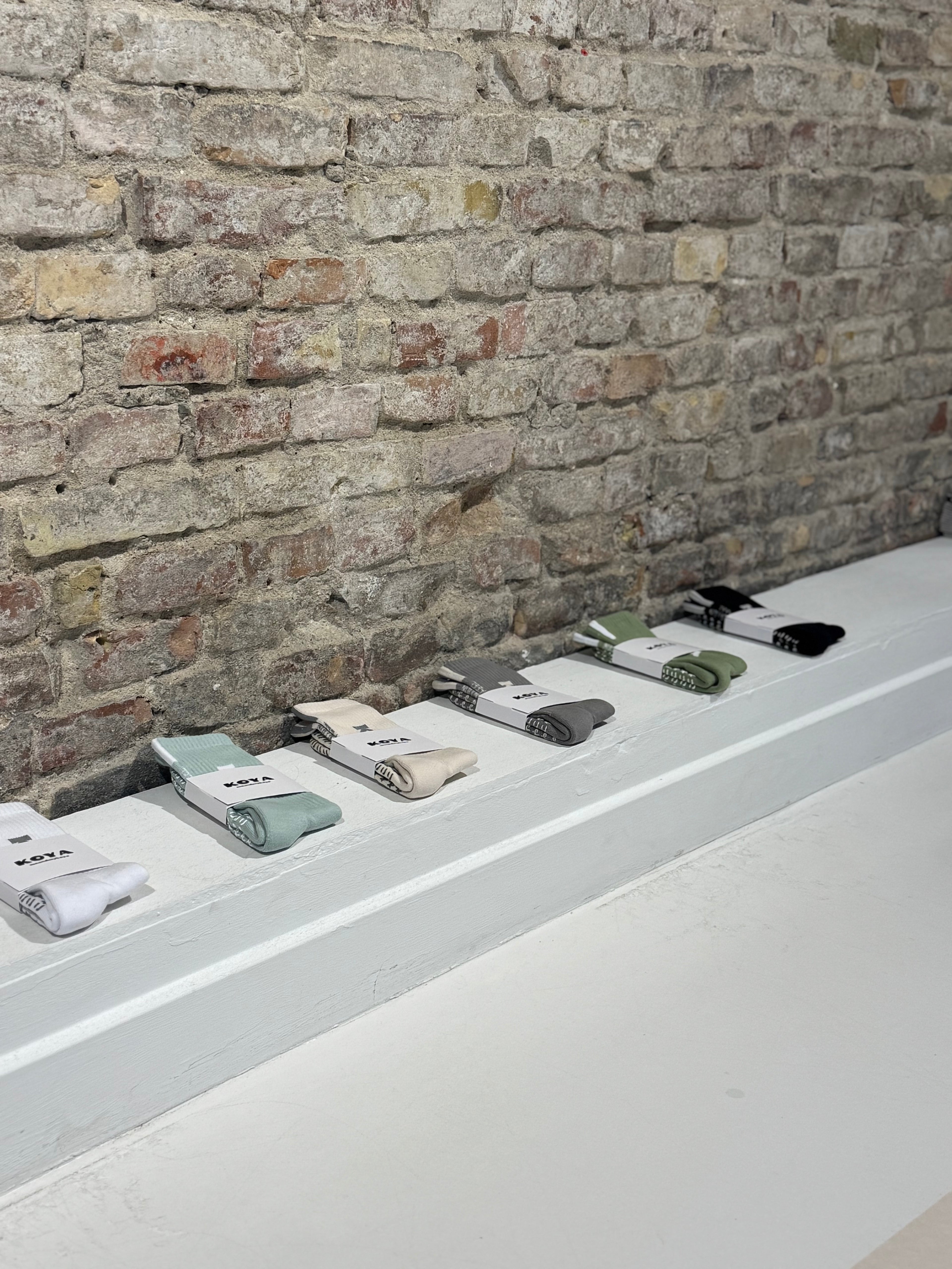 Army Green/White reformer grip socks